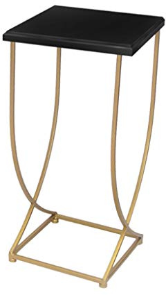 Stilvolle MDF-Nesting Beistelltische 2er Set - Schwarz Moderne Beistelltische für Wohnzimmer, Schlafzimmer, Balkon, Blumenladen - Dekorative Pflanzenständer, Korbtisch (Größe:30x30x63cm)
