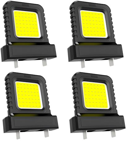LED Arbeitsleuchte, LED Arbeitslicht für Alle Akkus, Hohe Helligkeit, Flutlicht für Elektrowerkzeuge, Wasserdicht, Flutlicht für Baustelle, Werkstatt, Elektriker, Camping und Autoreparatur (4 Stück)