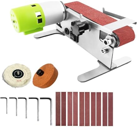 Mini Levigatrice A Nastro, Levigatrice Elettrica, Lucidatrice, Smerigliatrice, Smerigliatrice, Piccola Macchina A Nastro Abrasivo, Regolazione A 7 Velocità Ampiamente Utilizzata