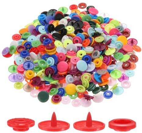 QUARKZMAN 150 Set Plastik Druckknöpfe T5 Runde Harz Nähenfreie Knöpfe Plastik Druckknopf Befestigungsset Für Kleidung Nähen Regenmäntel Windeln Lätzchen Basteln Mischfarben