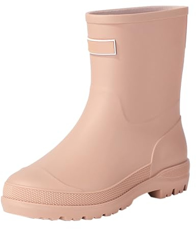 YKPAVV Stivali da pioggia da donna, scarpe da acqua, scarpe in gomma, per studenti, casual, alla moda, per tutti i lavori all'aperto, pesca, lavaggio auto, cucina, antiscivolo, copriscarpe in gomma