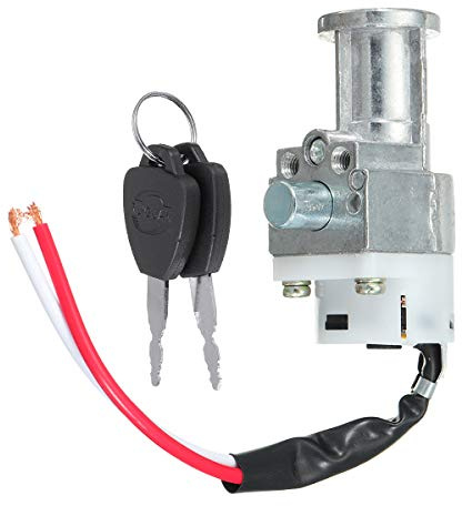 C-FUNN Blocco Interruttore Accensione Batteria Carica Batteria con 2 Chiavi per Moto Elettrica Bici Scooter E-Bike