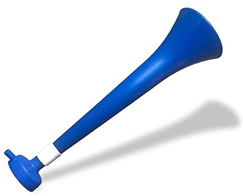 FUN FAN LINE - Confezione da 3 Vuvuzela in Plastica Resistente | Trombe di Animazione per Calcio, Eventi Sportivi e Feste | Clacson Rumore Estremo 120 Db | Cotillon per Tifosi (Grecia)
