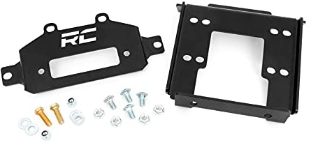 Rough Country Winch Mounting Plate for 14-21 Polaris RZR 1000 / 1000XP - 93042, Black