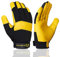 WESTWOOD FOX Gants de travail de jardinage résistants aux épines en cuir souple et robuste pour mécanicien, dextérité, gants de construction respirants pour homme et femme (Jaune, S)