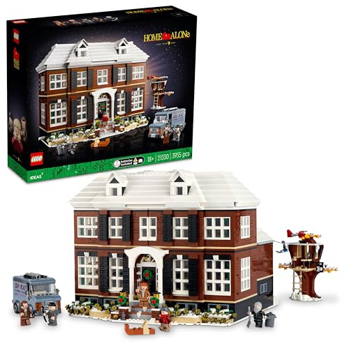 LEGO Ideas Home Alone (21330) | Movie House Modellbausatz für Erwachsene, Display-Set, Heimdekoration, nostalgisches Geschenk für Filmfans, 3955 Teile