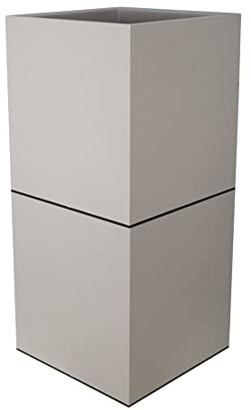Riviera Pot à Bac Granit Haut, 40cm x 40cm x 88cm, Stone