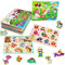 Wooden Peg Puzzles 6 Pcs Montessori Jigsaw Puzzle Board for Toddlers Farm Animals Ocean Traffic Shape Learning Early Educational Puzzles Toy Set Great Gift for 2 3 4 5 6 Years Old Boys Girls (Classic)