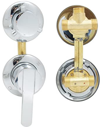 3/4/5 Output Brass Shower Hot and Cold Mixer Valve Faucet G1/2 Diverter Control Cabin Mixing Tap, Concealed Switch Conversion Combined Accessories, Ceramics Cartridge (Conjoined 3-Way Thread -B)