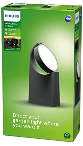 Philips Borne extérieure Mimosa, 7W, 2700K, orientable, Anthracite