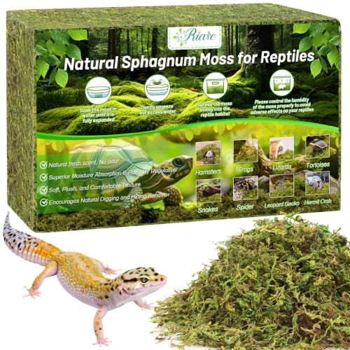 Riare 600g Habitat Moss Natural Hamster Moss-Soft Forest Moss Hamster Habitat for Dwarf Syrian Hamsters, Mices, Gerbils, Reptiles, Small Pets