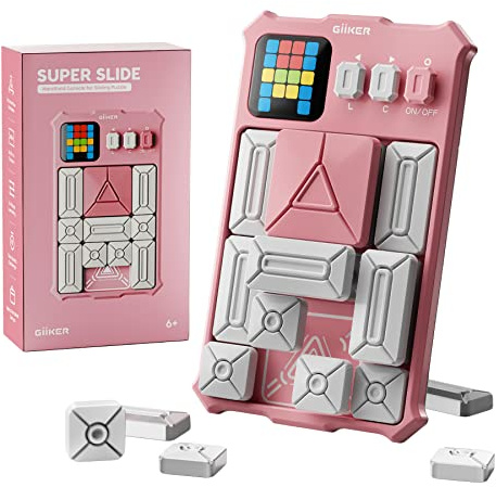GiiKER Super Slide Puzzle Games, Original 500+ Challenges Brain Teaser Puzzle, Toys for Kids Teens, Travel Games Birthday Gifts Easter Basket Stuffers for Boys Girls, Activities for Road Trips | Handheld brain teaser for kids and teens, road trip activity, birthday gift
