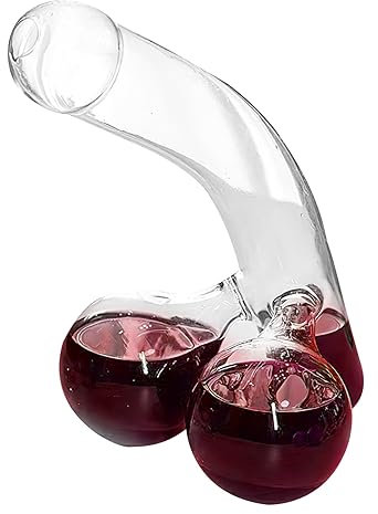 Divertente decanter, divertente set di decanter da whisky da 550 ml, contenitore in vetro unico e divertente per caraffe in vetro Scotch per alcol, regalo divertente per qualcuno che ami