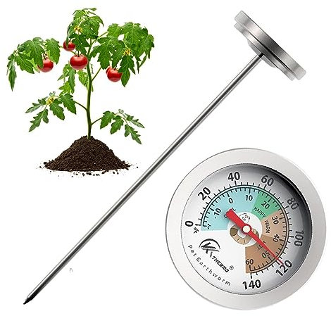 Termometro da terra – Termometro da giardino 7 pollici, termometro da terra ben leggibile, termometro esterno, termometro per temperatura esterna, per il giardinaggio