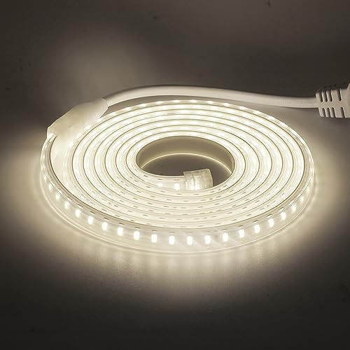 Wisada 20 Meter LED Streifen Naturweiß, 2835 SMD 120LEDs/m Superhell CRI≥90 IP65 Wasserdicht Flexibler Kein Bleidraht LED Band Lichtband für Küche Schlafzimmer Schrank Innendekoration, Beleuchtung