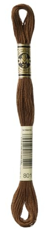 DMC Mouliné Thread Gold Concept 8M Col. 801 Stickerei
