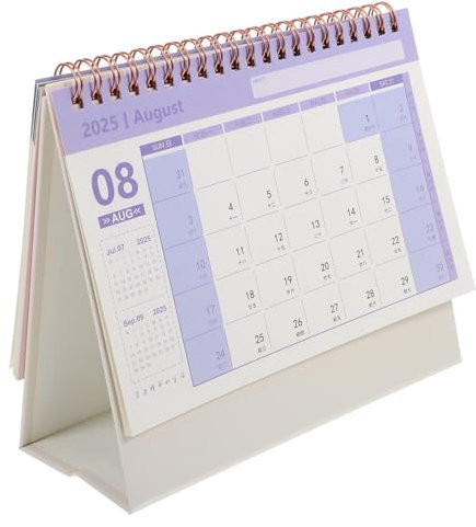 DIYEAH Stylischer Tischkalender Für Büro Und Zuhause Praktischer Monatsplaner Mit Spiralbindung Große Darstellung Für Einfache Terminorganisation Zartem Kirschblütenrosa