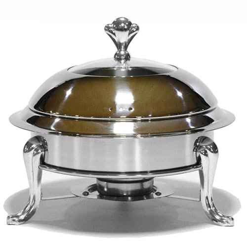 Juego de calientaplatos para bufé, juego de calientaplatos redondos para bufé, juegos de calientaplatos y calentadores de comida para bufé de acero inoxidable para fiestas, reuniones y bodas, B-24 c