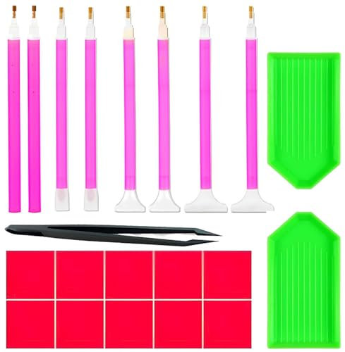 AHEJIOO 21 Stück Diamond Painting zubehör, Diamond Painting Stift, Diamond Painting zubehör Stift, Diamond Painting stifte, Diamant Painting Stift, Diamond Painting Pen