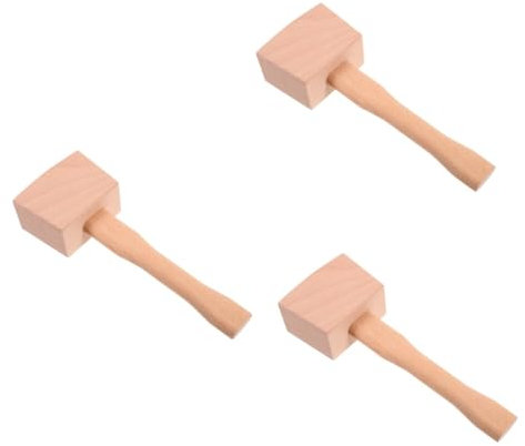 BUGUUYO 3 Stücke Holz Mallet Hammer Holz Werkzeug Holzbearbeitung Hand Werkzeug