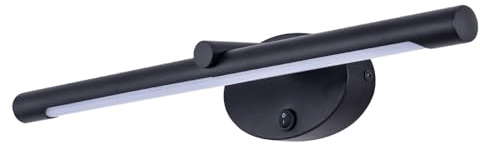 ARTE LAMP Bilderleuchte LED Bilderlampe Wandleuchte Innen mit Kabel und Stecker, Schwarz, 8 W, 4000 K, umschaltbare Lichtfarbe, 46 x 11 x 5 cm, Akzentbeleuchtung