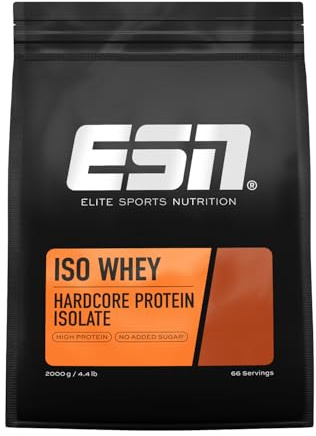 ESN IsoWhey Hardcore Protein Powder, Vanilla (Classic), 2 kg | Fino a 26 g di proteine per porzione, made in Germany