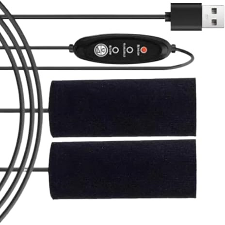 Heated Grips for Motorcycle - Heating Motorcycle Grips Temperature Adjustable | Motorcycle Heated Handgrips USB Heated Grip Cover Anti Slip Heat Shrinkable Fast Heating Kits for Outdoor Cycling