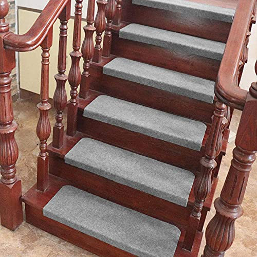 Rutschfeste selbstklebende Stufenmatten aus Sisal, Dunkelbeige (65 x 25 cm, braun), 15 Stück