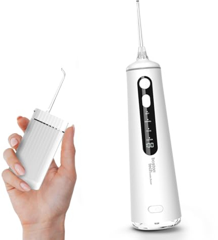 Intelligenter Kauf: Aquapik Travel Munddusche + Aquapik Mini in einem Pack | Sparen und pflegen Sie Ihre Mundgesundheit zu Hause und auf Reisen | deckt verschiedene Mundbedürfnisse ab (weiß)