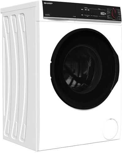 SHARP ES-PRO714WA-DE Waschmaschine (7 kg, EEK A, 1400 U/min.), (WiFi, Inverter Motor, Dampf, AquaStop), Weiß