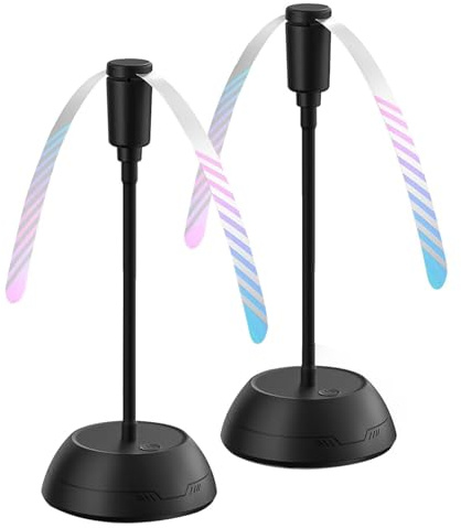 GOUSHY 2er Set Fliegenwedler, Fliegen Vertreibung ohne Chemie,Fliegenwedel für den Tisch oder zum Aufhängen,Tischventilator gegen Fliegen,Fliegenabwehr Ventilator