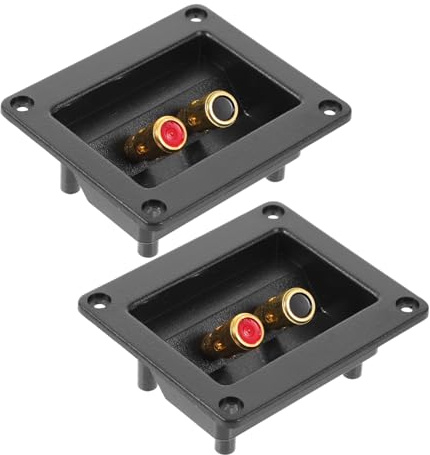Yardenfun 2 pezzi Terminale per Casse Acustiche Doppio Contatto Morsettiera per Altoparlanti Professionale con Connettori Molla per Impianti Stereo Casa e Auto