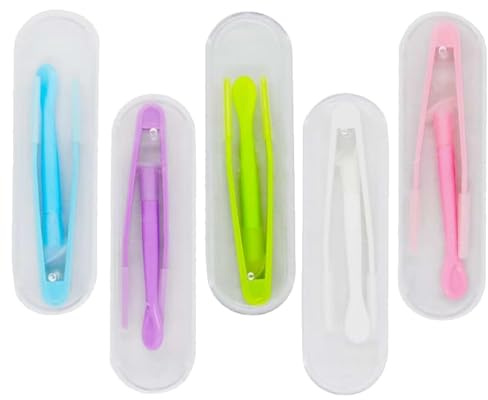 JchEnye Portalentillas de 5 piezas, introductor de lentillas, silicona para lentillas, ventosa para lentillas blandas, lentillas con estuche de viaje