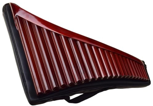 Panflöte Instrument 22 Pfeifen-Panflöten GFC Großes Professionelles Einsteigerinstrument Für Erwachsene Bass Für Die Linke Hand(F major II)