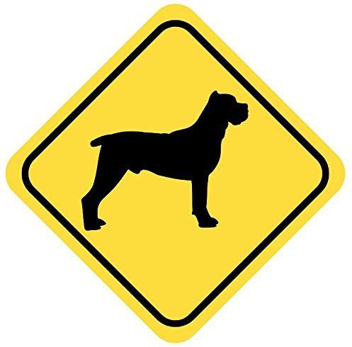Samunshi® Cane Corso Warnschild Warndreieck Aufkleber Achtung Vorsicht Hund - 25x25cm mehrfarbig
