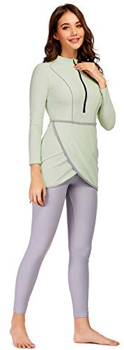 seafanny, Costume da Bagno da Donna, 3 Pezzi, Musulmano con Copertura Completa, Hijab Burkini