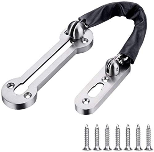 Türkette Edelstahl-Haustür-Sicherheitskette, Ochleistungs-Sicherheitstürverriegelungen Mit 304 Schrauben, Geeignet Für Alle Arten Von Innentüren (Kettenlänge: 160 Mm)