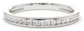 SunshineDiamond Damen-Ring aus 9 Karat Weißgold mit 1/3 Karat Diamant in Weiß-, Gelb- und Rotgold, Stein, Diamant