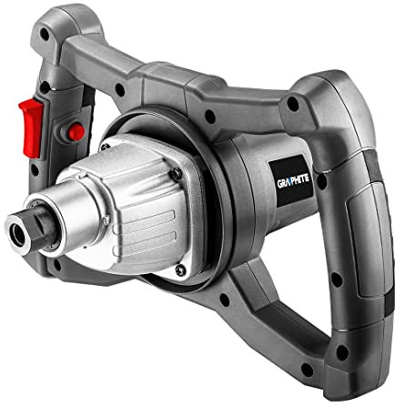 GRAPHITE Mischer 1250W, Drehzahl 400-800 min⁻¹, Halter M14, Masse 5.6 kg, Zubehör: Schaft - 1 St., Rührwerke - 2 St., Schlüssel - 2 St., zum Mischen von Gips, Mörtel oder Farbe