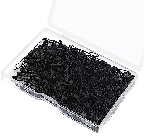 Sicherheitsnadeln Klein, 250 Pcs Schwarz Mini Sicherheitsnadel, 19mm Kleine Safety Pins für Stricken Basteln DIY Nähen Kleidung Broschennadel Zubehör