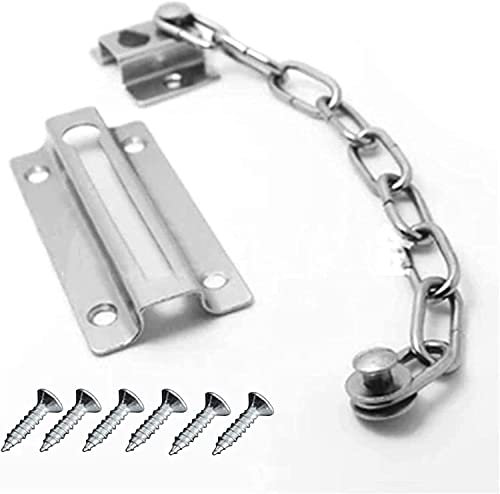 UKewei Door security chain, Portable Door Lock,Door Restrictor,3 Pcs Safety Chain, Zipper Lock, Anti-lock Device, Indoor Lock, Link Buckle Chain, Door Buckle, Door Bolt, Chain Lock