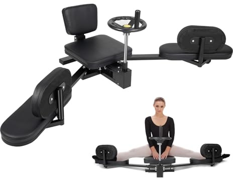 Kaichenyt Beinspreizer Mechanischer, Bein-Strecker Maschine mit 180-Grad-Streckung Stretching Machine Spagattrainer Training Fitnessgeräte Entfaltete Länge 1,58 m