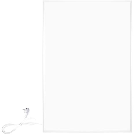 Panneau Radiant Électrique WarmlyYours, Blanc, Puissance 450 Watts, 60cm x 90cm, Montage Mural ou au Plafond, En Aluminium, Radiateur Chaleur Infrarouge