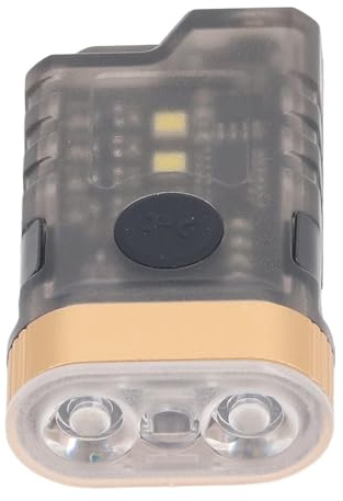 HWGING Mini lampe de poche LED puissante 1500 lm avec base magnétique puissante IPX5 étanche 500 mAh rechargeable avec lampe UV 365 nm porte-clés pour détection d'avertissement en plein air