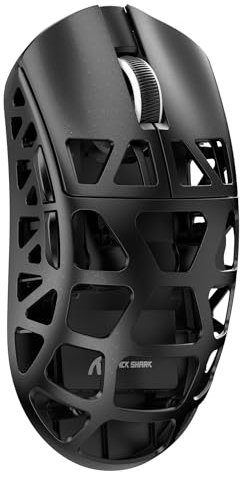 ATTACK SHARK Souris de jeu R3 en alliage de magnésium 8K, 46g ultra-légère, capteur PixArt PAW3395, BT/2,4G/filaire, DPI réglable 26000, pour Win11/Xbox/PS/Mac – Noir