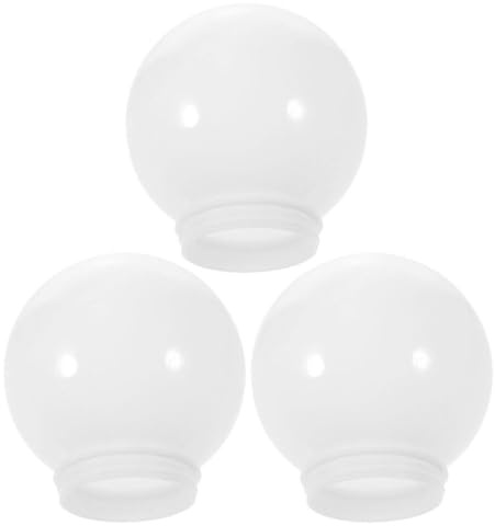 MAGICLULU 3 Pièces Acrylique Globe Abat-Jour Globe Abat-Jour Remplacement Sphère Ombre Ventilateur De Plafond Lumière Couvre Acrylique Lampadaire Globe Boule Ronde Lampe Pour