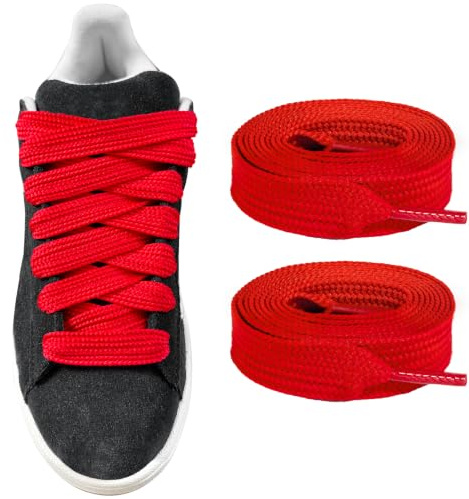 UamGlsob Cordones Planos y Gruesos para Adidas Campus 00s Sneakers | Anchos de 15 mm Cinta Gruesa para Zapatillas Deportivas, Repuesto Resistente para Calzado