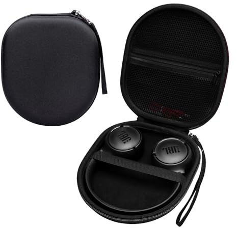 XANAD Housse Étui Casque JBL Tune 530BT 520BT 510BT 680NC 670NC 660BTNC Junior 470NC 320BT Soundcore Q20i Q30 Sony 720N 520 MDR-ZX110 Sac de Transport Rigide Cadeau Enfant Voyage École (Noir)