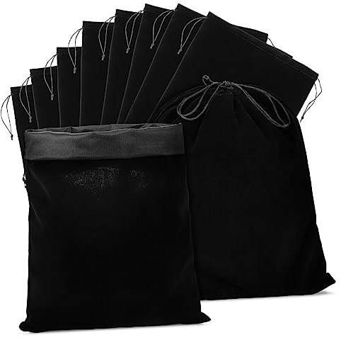 Pochettes à Cordon en Velours Noir Lot 10 30x40cm Présents