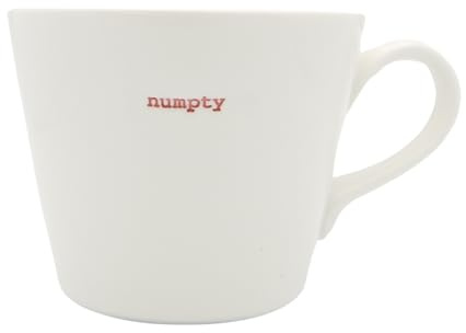 Keith Brymer Jones - Word Range - Standard Ceramic White Mug - Numpty (red) - 350ml - Gift Boxed